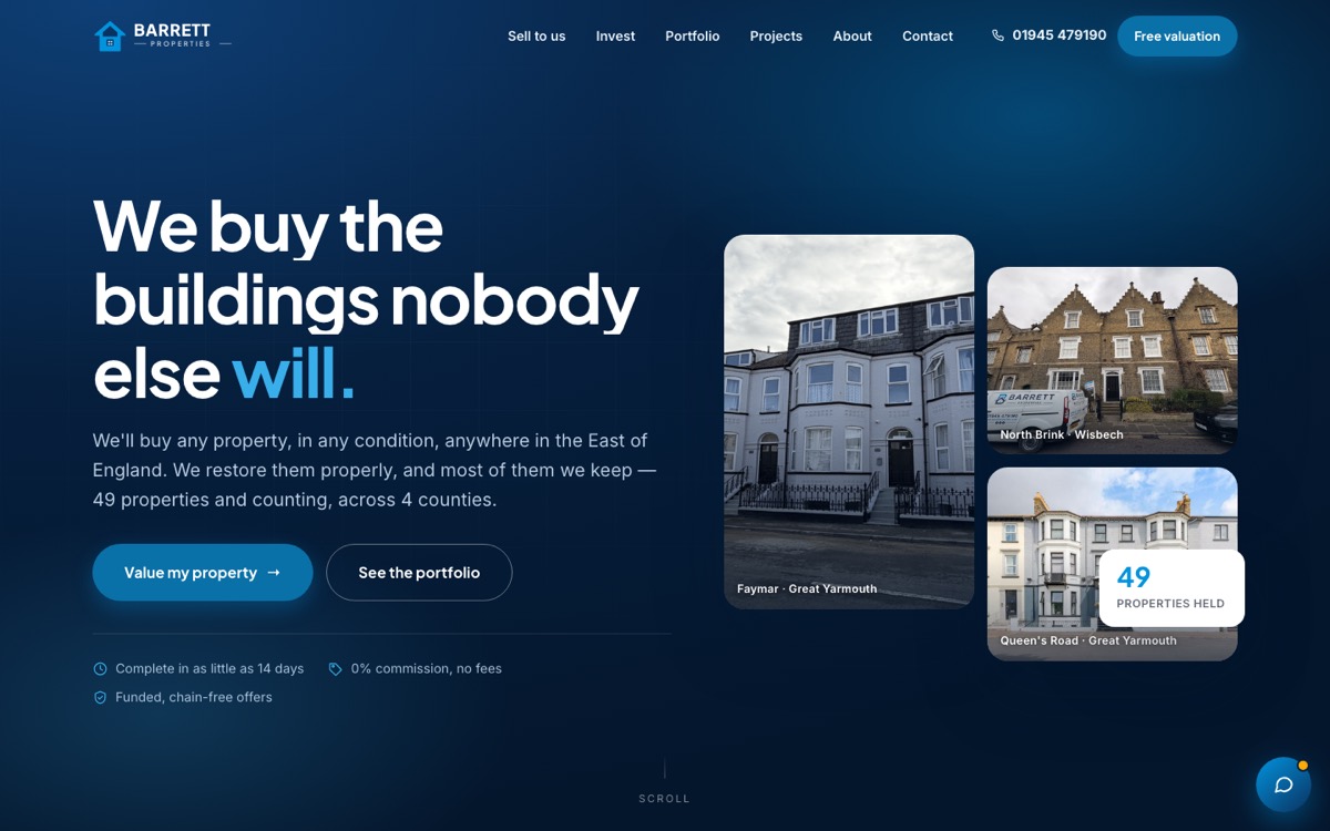 Barrett Properties website